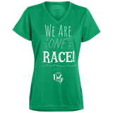 We are one race Dri Fit ladies tee!